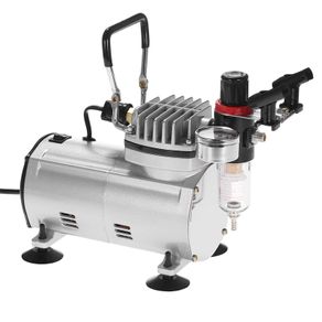 KKmoon Professional Air Compressor Set Airbrush Hobby Paint Spray Set Nail Art Sprayer with Braided Air Hose