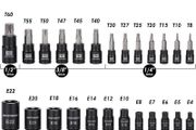 25-Piece Torx Bit and Female External Socket Set, 13 Star Bits (T8- T60) &amp; 12 Female E-Torx (E4-E22), Professional Grade Auto &amp; Motorcycle Mechanic Socket Set