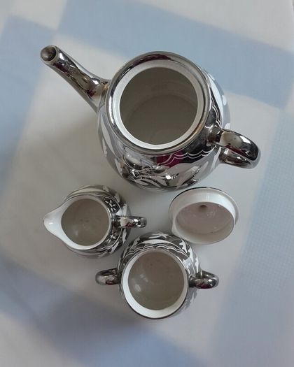 Teapot Set 1950s Lustre Ware