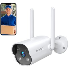 2K Security Camera Outdoor Indoor, 2.4G WiFi CCTV IP65 Waterproof Outdoor Camera, Night Vision, Motion Detection, Two Way Talk, APP Remote Control, Support Alexa