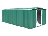 Garden Shed 257x489x181 cm Metal Green