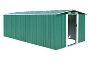 Garden Shed 257x489x181 cm Metal Green