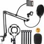 mic stand Mic Arm Desk Adjustable Suspension Boom Scissor Other Mics For Professional Streaming,Microphone Stand (Color : Black) Image 3
