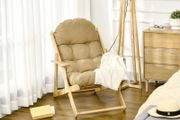 Accent chair, Recliner, Adjustable backrest, Beech wood frame, up to 120 kg, Brown