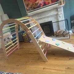 Foldable Pikler set with arch and slide