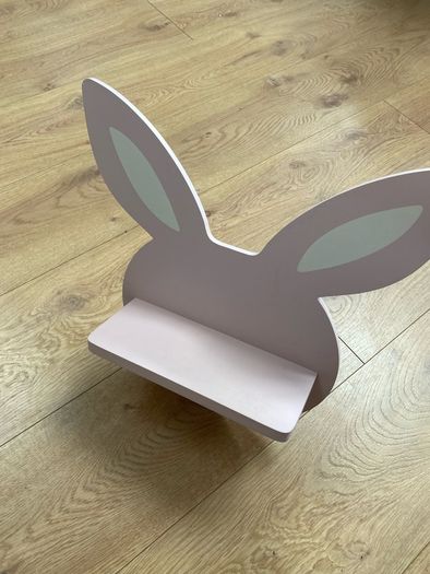 Pink bunny wall shelf