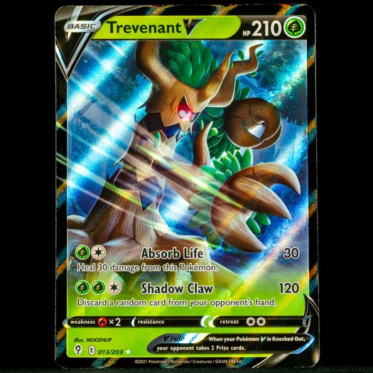 Trevenant V 013/203 Ultra Double Holo Rare Evolving Skies Pokemon Card