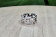 Thomas Sabo Solid Sterling Silver Chunky Chain Link Band Ring 925 Size M-N / 17.0mm