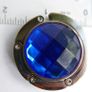 Blue Round Gem Portable Folding Table Handbag Hook Hanger Holder Image 9