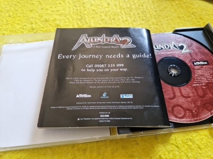 Alundra 2 PlayStation1 Ps1 PlayStation2 Ps2 Games Original