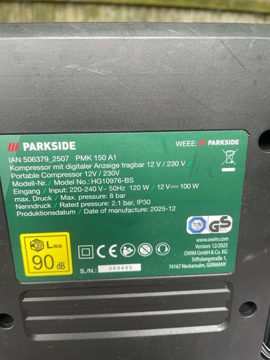 Tyre compressor