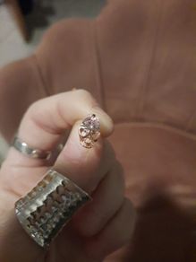rose gold skull earring