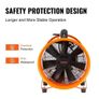 Portable Ventilator, 406.4m Heavy Duty Cylinder Fan with 5m Duct Hose, 900W Strong Shop Exhaust Blower 5175CFM Image 3