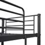 Bunk Bed with Table Frame Black Metal 90x200 cm Image 4