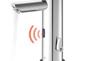 Touchless Bathroom Sink Faucet, Automatic Motion Sensor Restroom Toilet Faucet, Hands Free Adjustable Cold Hot Single Handle Water