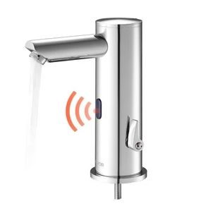 Touchless Bathroom Sink Faucet, Automatic Motion Sensor Restroom Toilet Faucet, Hands Free Adjustable Cold Hot Single Handle Water
