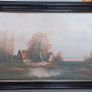 2 large oil paintings with frames Image 2