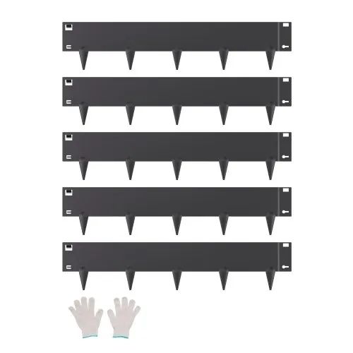 Steel Landscape Edging 5 Packs 39 x 5in Rust-Resistant for Yard Black