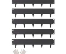 Steel Landscape Edging 5 Packs 39 x 5in Rust-Resistant for Yard Black