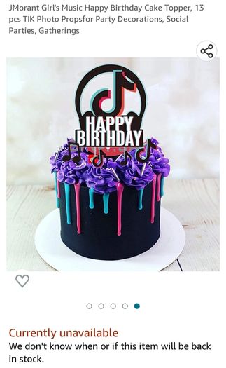 Birthday cake toppers - TIK TOK