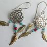 Vintage Sterling Silver 925 Dream Catcher Earrings 3,12g Image 6