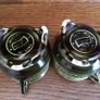 A Pair of Vintage Dark green ireland Decorative cauldron pots Image 8