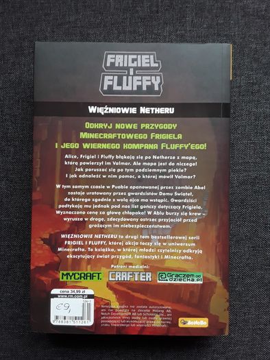 Kids books ksiazki Minecraft Frigiel i Fluffy nowe