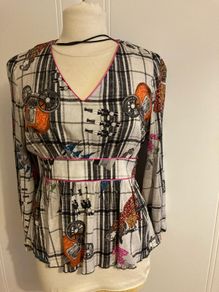 Designer Heidi Higgins' silk top