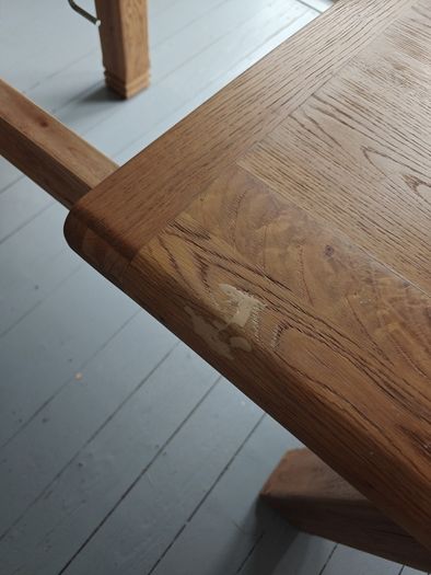 oak veneer extending dining table