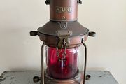 Antique Copper NUC Ships Oil Lamp