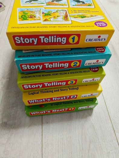 5 puzzle sets |  Preschool Sequencing card  | Story telling | what's next flash cards