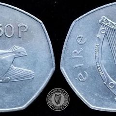 [#322] - Ireland 1979 | Irish 50p | 50 Pence | Woodcock | KM.24