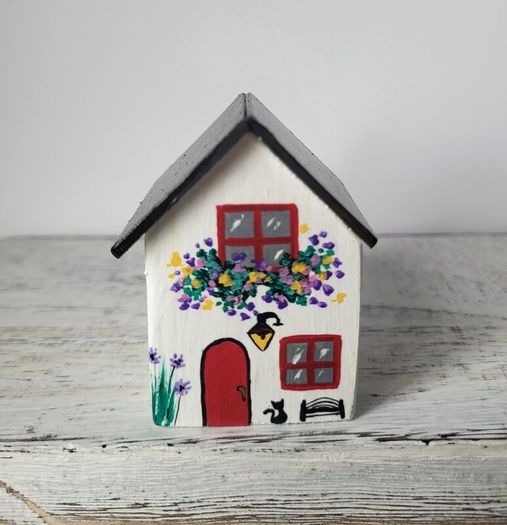 Handcrafted tiny wooden house!