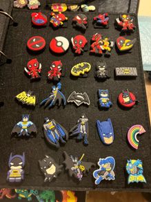 Deadpool / Batman croc charms