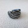 Zebra Stripe Lucite Ring Image 9