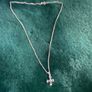 A silver marcasite cross & chain Image 3