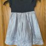Girl's Occasion Silver Satin Grey and Sequins Dress / Christmas Dress Image 7
