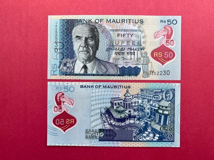 Mauritius   50 Rupees. 2013 Pick  65a Polymer / Plastic .  ( Uncirculated )