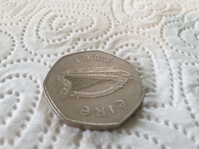 1988 Dublin Millennium 50p Eire Coin Irish Ireland Punt Pence Currency