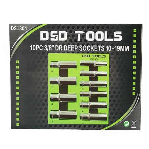 DSD TOOLS 10pc 3/8-Inch DR Deep Sockets