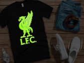 Liverpool glow in the dark t-shirt liverbird t-shirt liverpool t-shirt tee top
