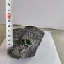 Face rock with green eyes hand carved Image 3