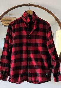 Bershka shirt in red check. Unisex.