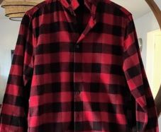 Bershka shirt in red check. Unisex.
