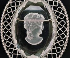 Vintage Whiting & Davis Intaglio Brooch