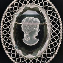 Vintage Whiting & Davis Intaglio Brooch
