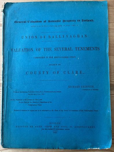 Griffith's Valuation Ballyvaughan 1855