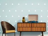 Triangle Wall Stickers, Triangle Wallpaper, Triangle Pattern, Wall decals