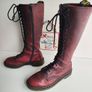 Dr Martens tall zip 20 eye boots knee hole burgundy 1B60 High UK6.5 EU40 US8.5 Image 5