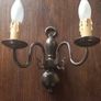 Antique French wall lights/sconces set of 3 working Image 2